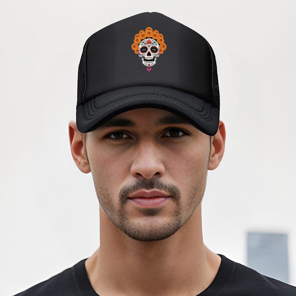 Marigold Sugar Skull Hat (Front Printing)